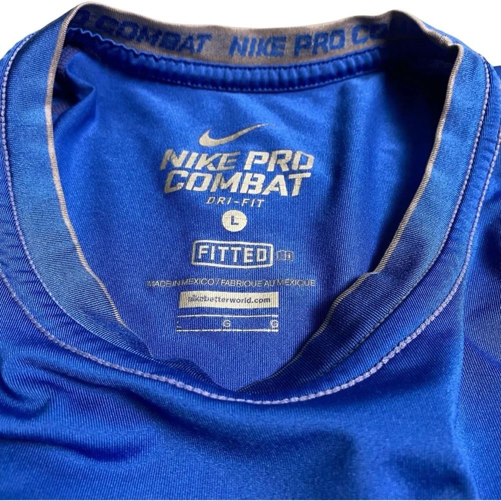 Nike Men's Blue Long Sleeve Shirt, L - Picture 4 of 10